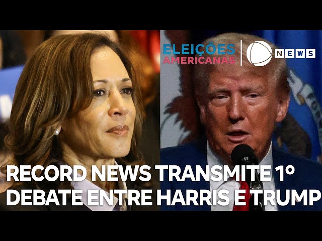 Record News exibe 1º debate entre Kamala Harris e Donald Trump