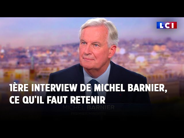 ⁣Première interview de Michel Barnier en tant que Premier ministre, ce qu'il faut retenir