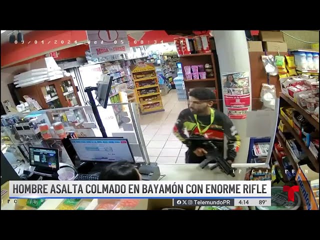 ⁣Captan escalofriante asalto en colmado de Bayamón