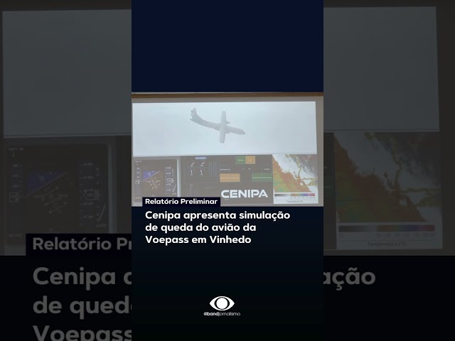 ⁣Cenipa apresenta simulação de queda do avião da Voepass em Vinhedo