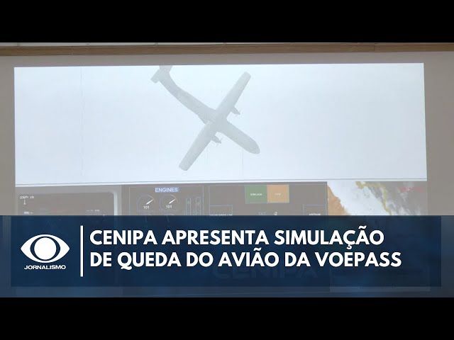 ⁣Cenipa apresenta simulação de queda do avião da Voepass em Vinhedo