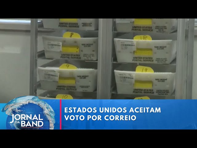 ⁣Eleições nos EUA: Envio de cédulas pelo correio foi adiado | Jornal da Band