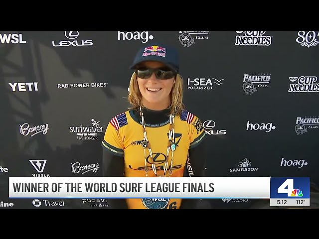 ⁣Caitlin Simmers reflects on historic win at the Lexus WSL Championship