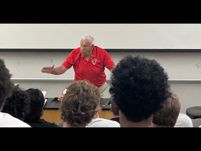 A Renegade legend shares wisdom in hopes of motivating Renegades ahead of first home game