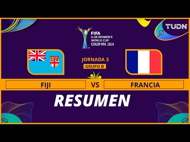 ⁣Resumen y goles | Fiji 0-10 Francia | Mundial Femenil Sub20 | TUDN