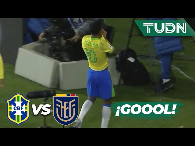 ¡GOOL! Rodrygo rompe el cero | Brasil 1-0 Ecuador | CONMEBOL Eliminatoria 2026 | TUDN