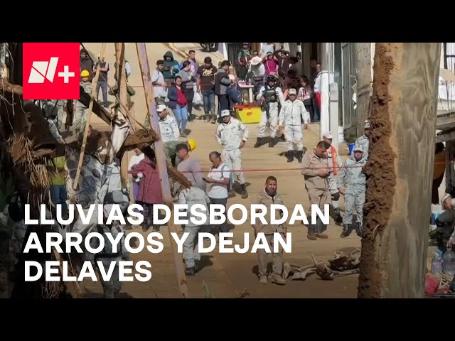 ⁣Deslaves y desbordamientos de arroyos por Lluvias; Continúa alerta para este fin de semana