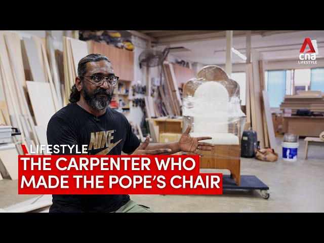 ⁣The Singapore carpenter who built chairs for the Pope's visit