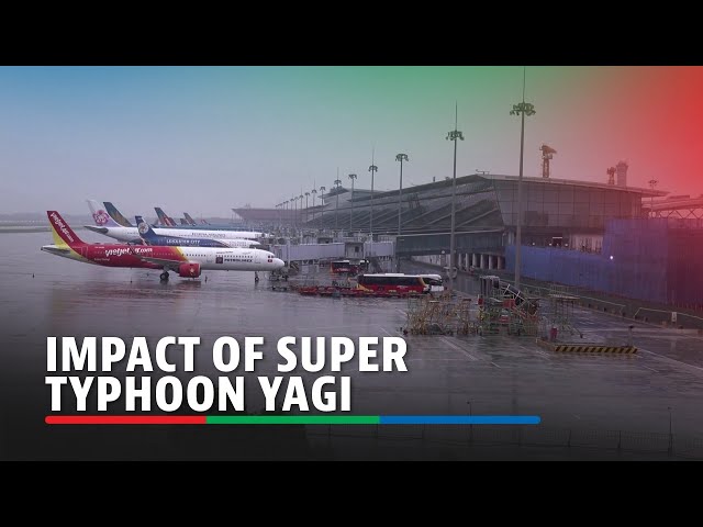 ⁣Flights grounded in Hanoi as Super Typhoon Yagi hits Vietnam