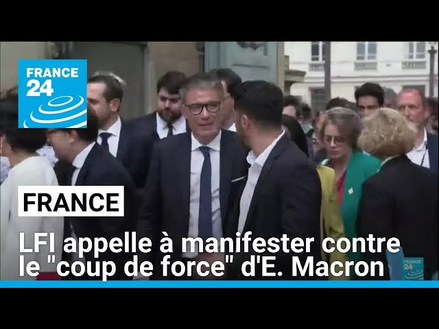 ⁣La France insoumise appelle à manifester contre le "coup de force" d'Emmanuel Macron 