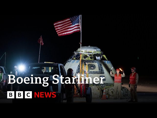 ⁣Boeing Starliner returns to earth without astronauts | BBC News