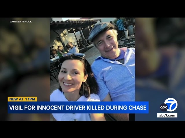 ⁣Vigil held for innocent driver killed in violent Fontana crash