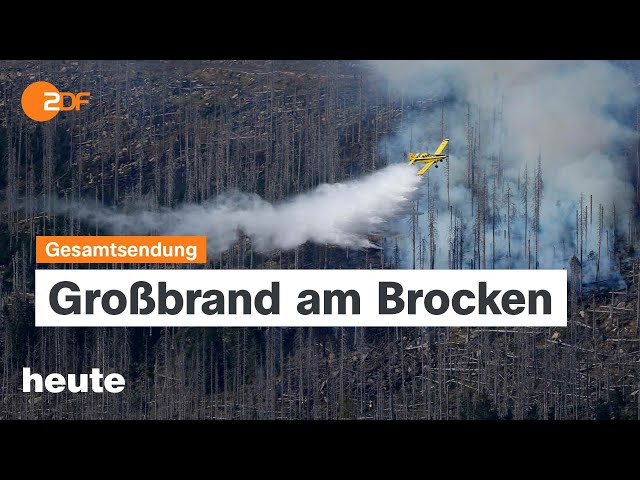 heute 19:00 Uhr vom 07.09.2024 Großbrand am Brocken, Störungen im Bahnverkehr, 75 Jahre Bundestag