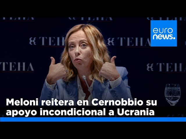 ⁣Meloni muestra su apoyo total a Ucrania en su reunión con Zelenski en el Foro de Cernobbio