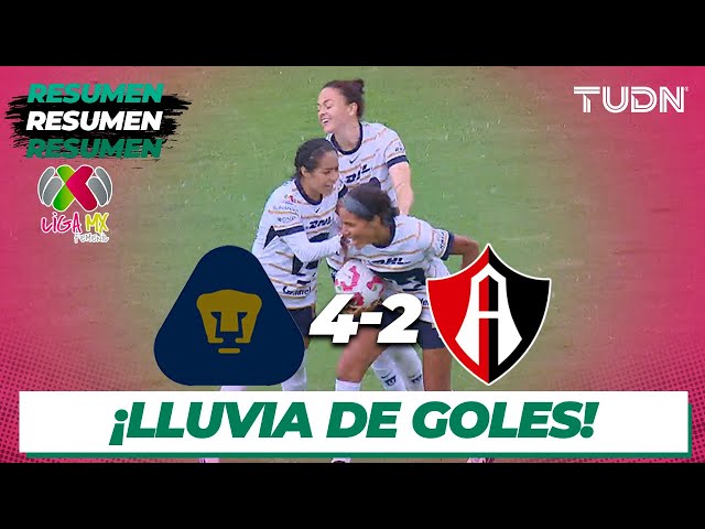 ⁣Resumen y goles | Pumas 4-2 Atlas | Liga Mx Femenil AP2024-J2 | TUDN