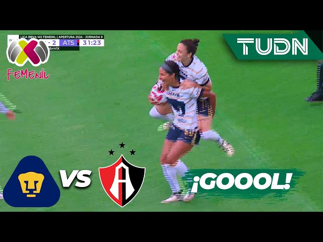 ⁣¡Locura! ¡Aerial empata el macador! | Pumas 2-2 Atlas | Liga Mx Femenil AP2024-J2 | TUDN