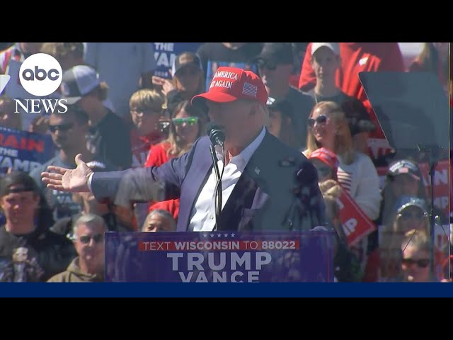 ⁣Former President Trump holds Wisconsin campaign rally