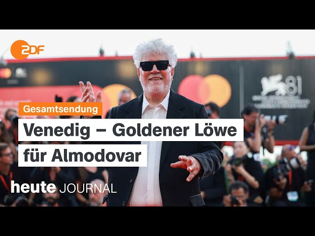 ⁣heute journal vom 07.09.2024 75 Jahre Bundestag, Goldener Löwe für Pedro Almodóvar