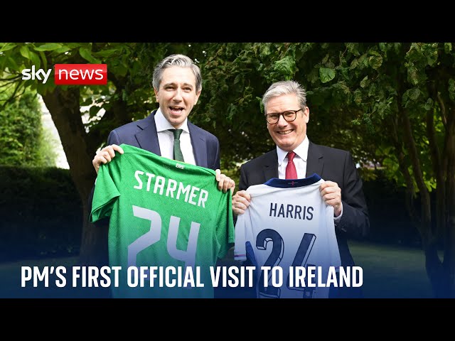 Sir Keir Starmer's first official visit to Ireland - meeting Irish Taoiseach Simon Harris