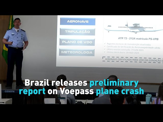 ⁣Brazil releases preliminary report on Voepass plane crash