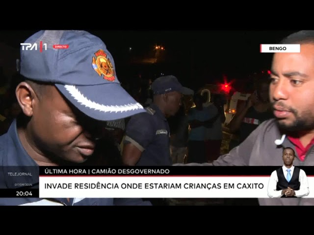 Camião desgovernado - Invade residência onde estariam crianças em Caxito