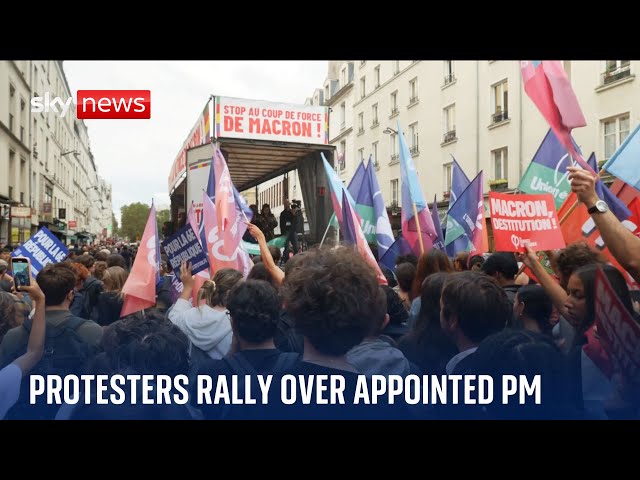 Protesters rally in France against Michel Barnier's appointment as prime minister