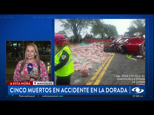 ⁣Cinco personas perdieron la vida en trágico accidente vial, en La Dorada, Caldas