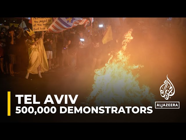 Estimates say 500,000 demonstrators hit the streets of Tel Aviv: AJE correspondent