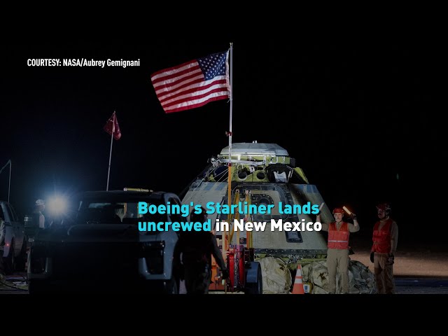 ⁣Boeing's Starliner lands uncrewed in New Mexico