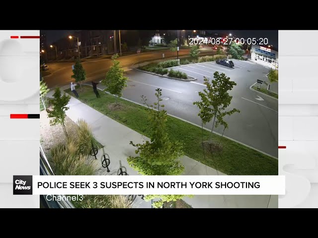 ⁣Police seek 3 suspects in North York shooting