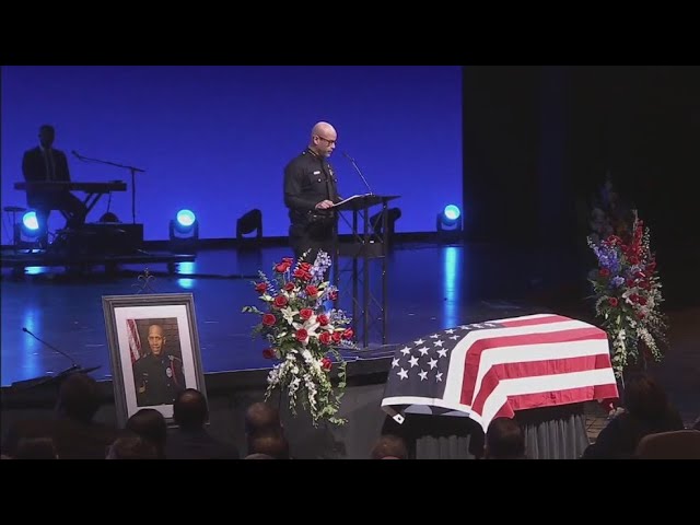 ⁣Fallen Dallas Officer Darron Burks remembered at emotional funeral