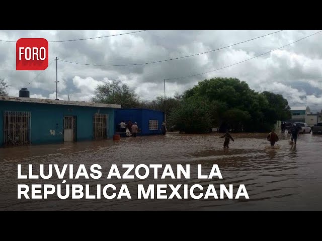 ⁣Fuertes lluvias y granizo afectan Baja California, Colima, Jalisco y Veracruz - Las Noticias