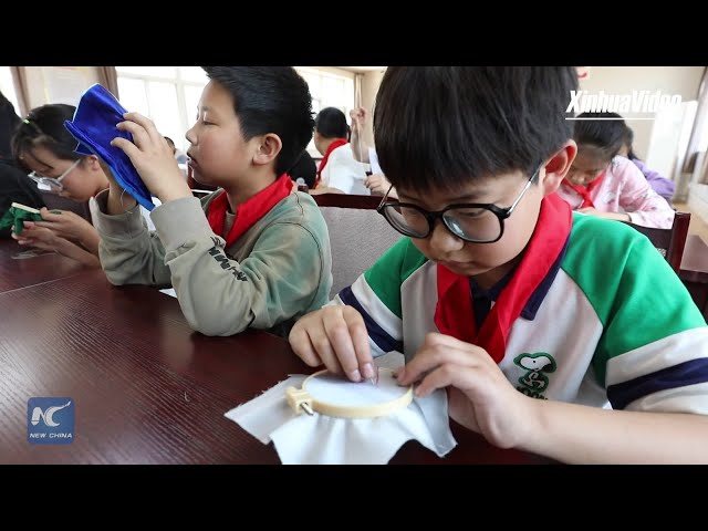 ⁣Charm Unveiled | Beijing embroidery enriches life of primary school in N China