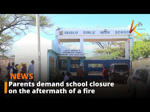 ⁣Parents demand school closure on the aftermath of a fire that consumed a dormitory