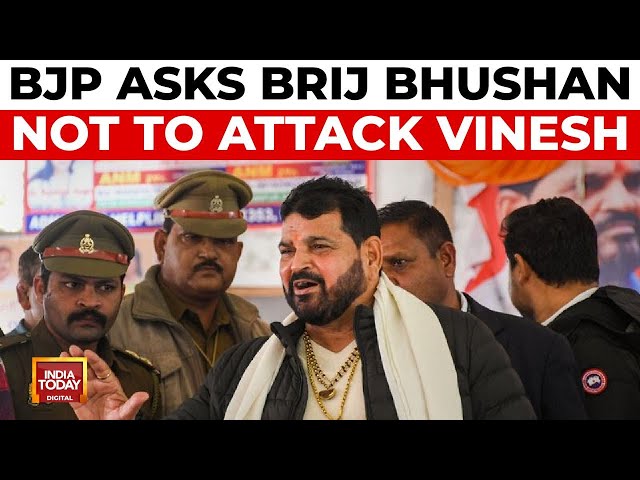 ⁣BJP Advises Brij Bhushan Sharan Singh To Refrain From Attacking Vinesh Phogat