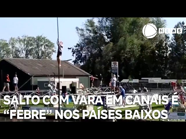 Salta com vara em canais é "febre" nos Países Baixos