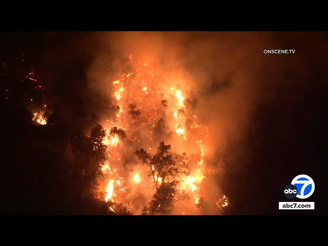 ⁣San Bernardino County brush fire explodes to 17,459 acres