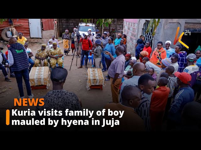 ⁣Moses Kuria visits family of boy mauled by hyena in Juja, promises compensation in 6 months