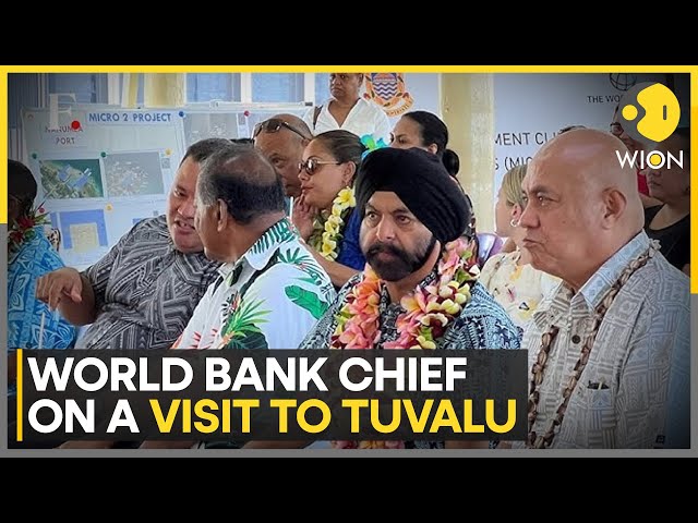 ⁣World Bank Chief Ajay Banga visits Tuvalu as it battles rising sea levels | WION