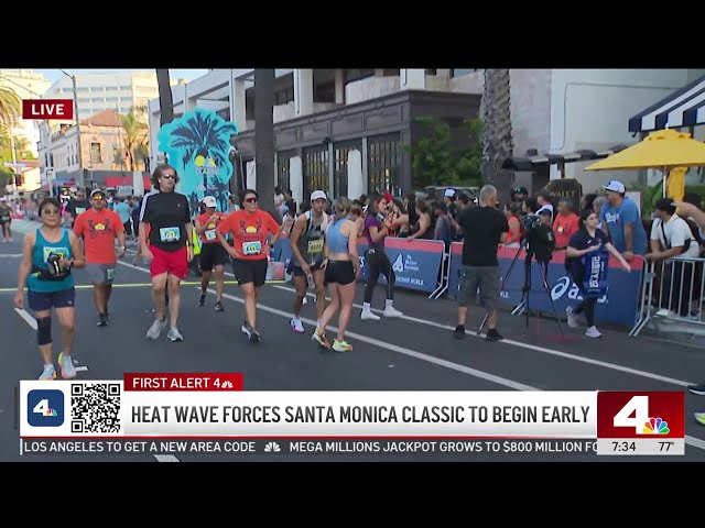 ⁣Heat wave forces changes on Santa Monica Classic