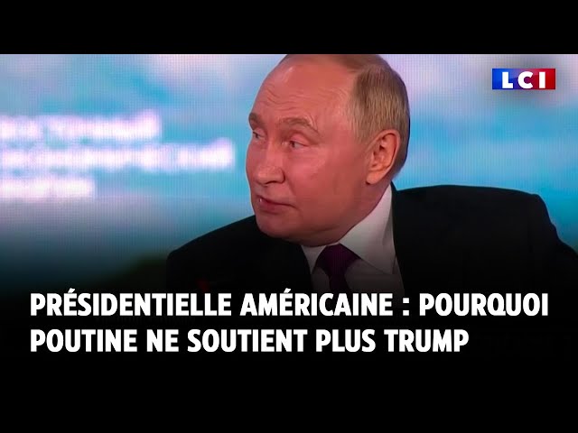 ⁣Présidentielle américaine : pourquoi Poutine ne soutient plus Trump