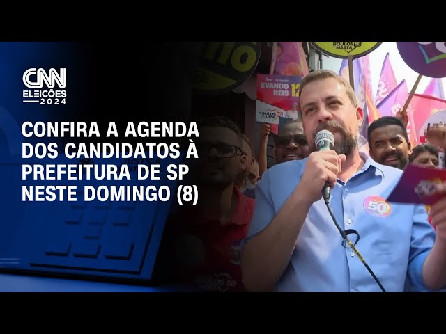 ⁣Confira a agenda dos candidatos à Prefeitura de SP neste domingo (8) | AGORA CNN