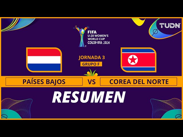 ⁣Resumen y goles | Países Bajos vs Corea del Norte | Mundial Femenil Sub20 | TUDN