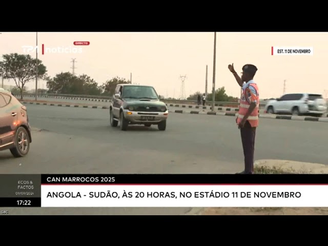 ⁣CAN Marrocos 2025 - Angola vs Sudão, às 20 horas, no estádio 11 de Novembro