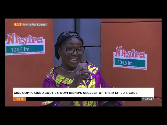 ⁣Girl complains about ex boyfriend's neglect of their child's care - Obra on Adom TV (09-09