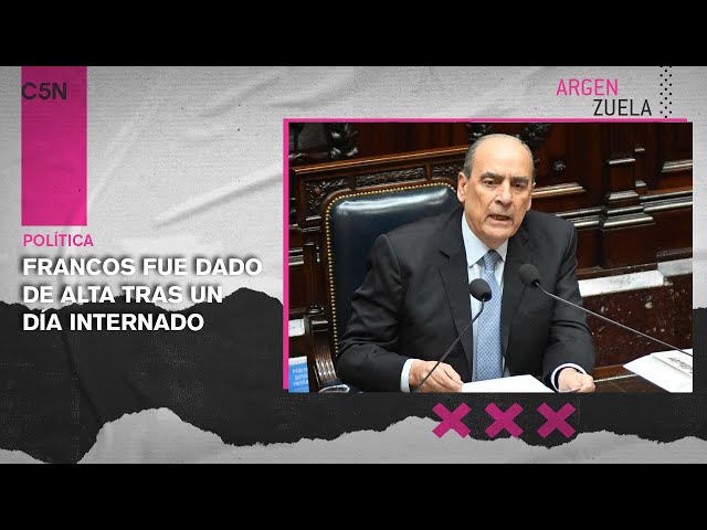 ⁣Tras sufrir un CUADRO GASTROINTESTINAL, GUILLERMO FRANCOS recibió el ALTA MÉDICA