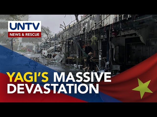 ⁣64 nasawi sa pananalasa ng super typhoon Yagi sa hilagang Vietnam