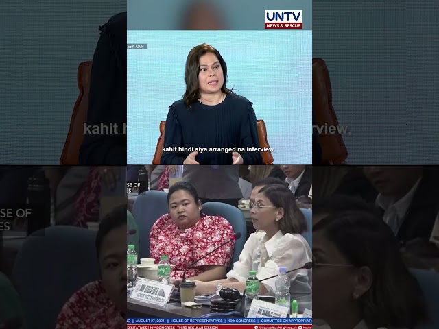 ⁣VP Sara Duterte, sinabing sanay lang siya sa mga interview pero itinangging siya ay ‘bratinella’