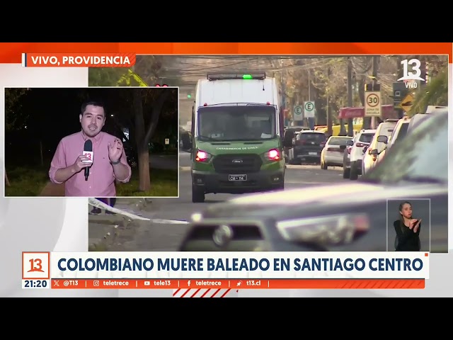 ⁣Colombiano muere baleado en Santiago Centro: fue asesinado en plena vía pública