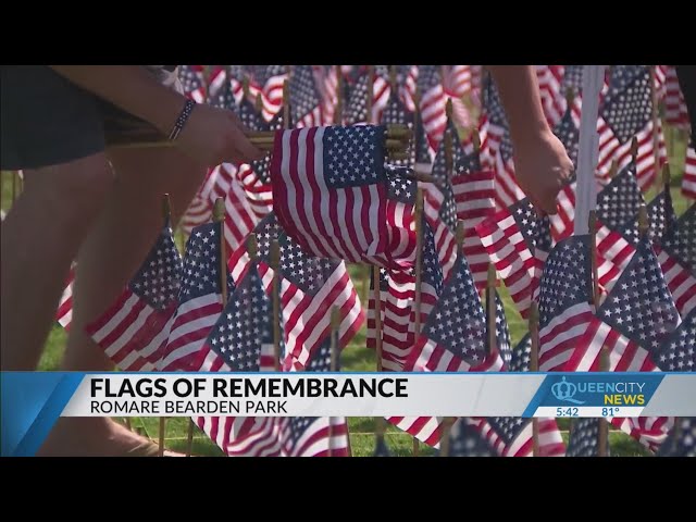 ⁣'Flags of Remembrance' placed Uptown to mark 9/11